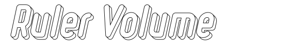 Ruler Volume font preview